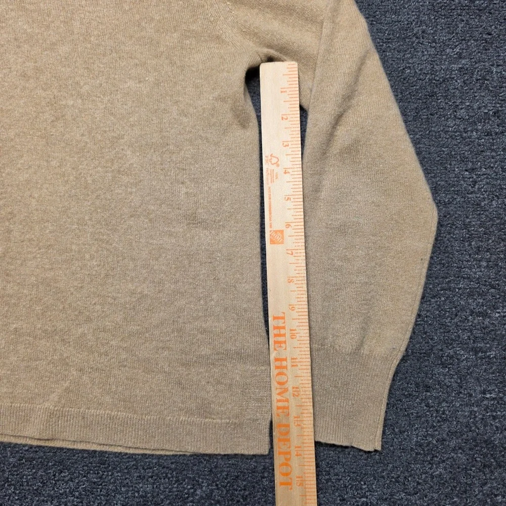 J.Crew Turtleneck Sweater Camel Womens Medium 100% Cashmere Long Sleeve Knit Top